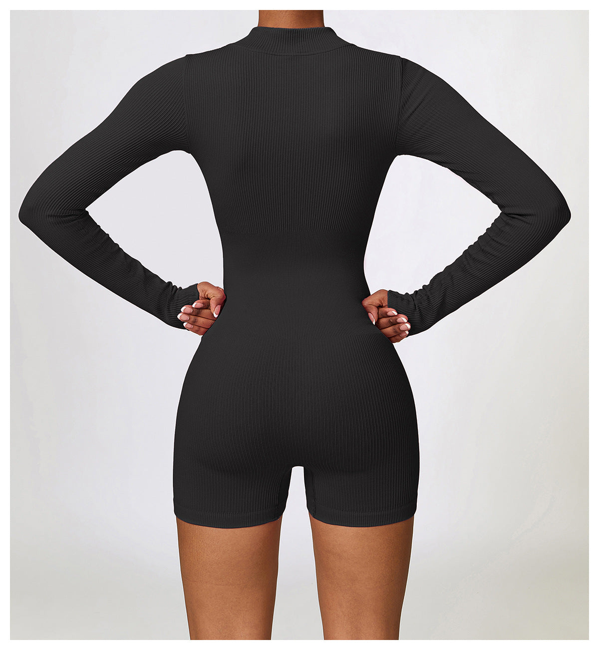 Long Sleeve Ribbed One Piece