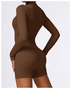 Long Sleeve Ribbed One Piece