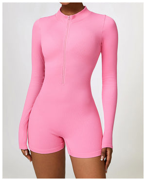 Long Sleeve Ribbed One Piece