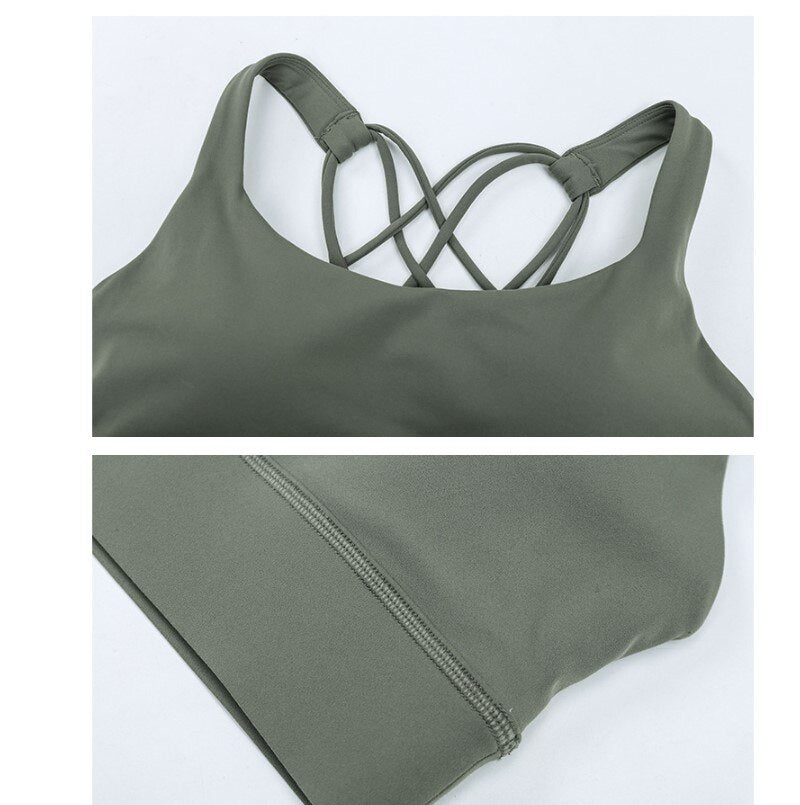 Cross Back Fitness Bra