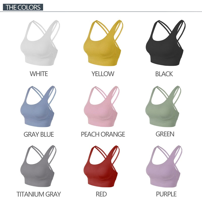 Seamless Cross Back Fitness Bra