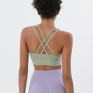 Seamless Cross Back Fitness Bra