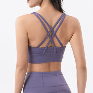 Seamless Cross Back Fitness Bra