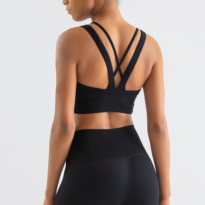 Cross back and front Sports Bra