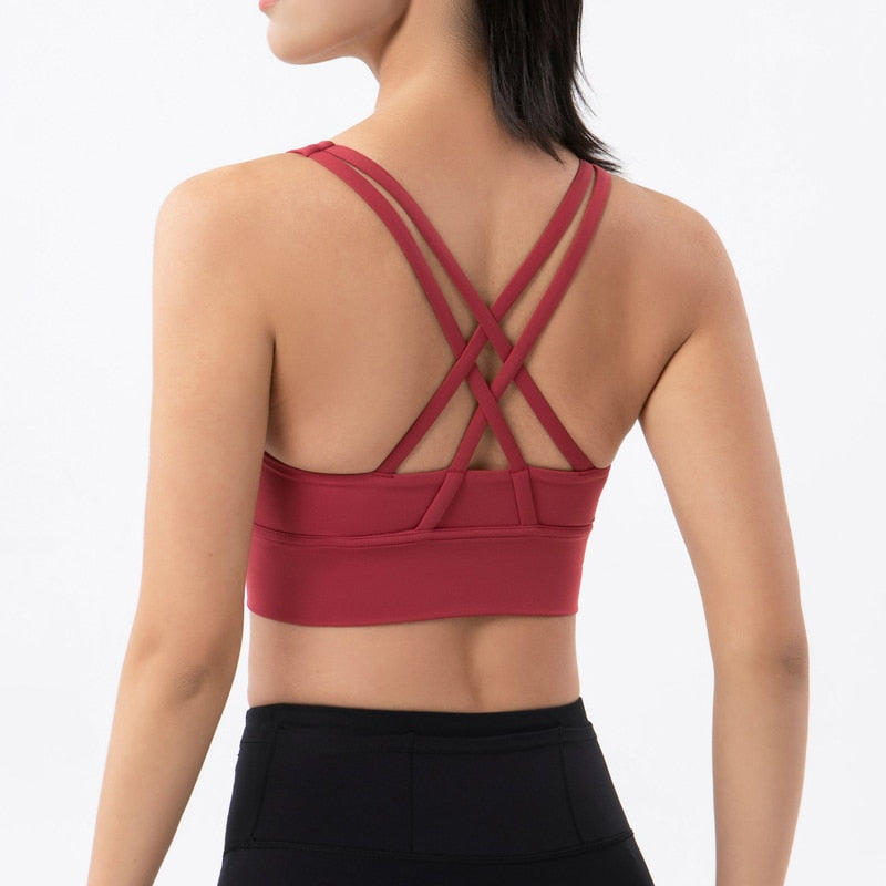 Seamless Cross Back Fitness Bra