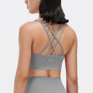 Seamless Cross Back Fitness Bra