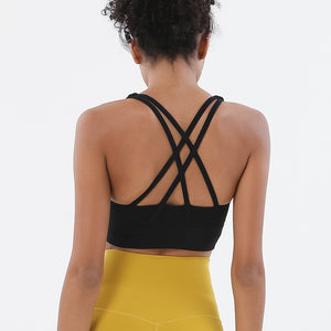 Seamless Cross Back Fitness Bra