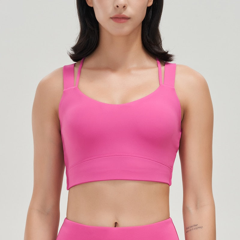 cross back fitness bra