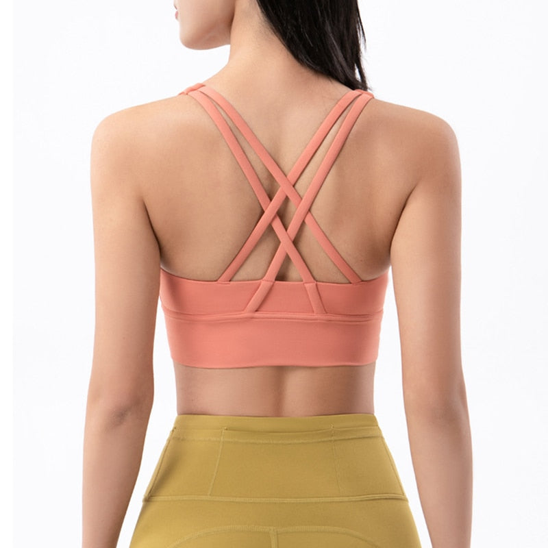 Seamless Cross Back Fitness Bra