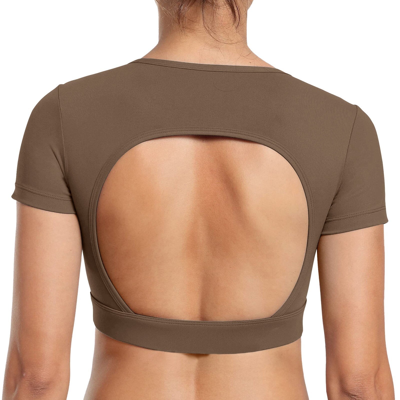 Fitness Open Back Short Sleeve