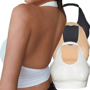 Backless Halter Fitness Bra