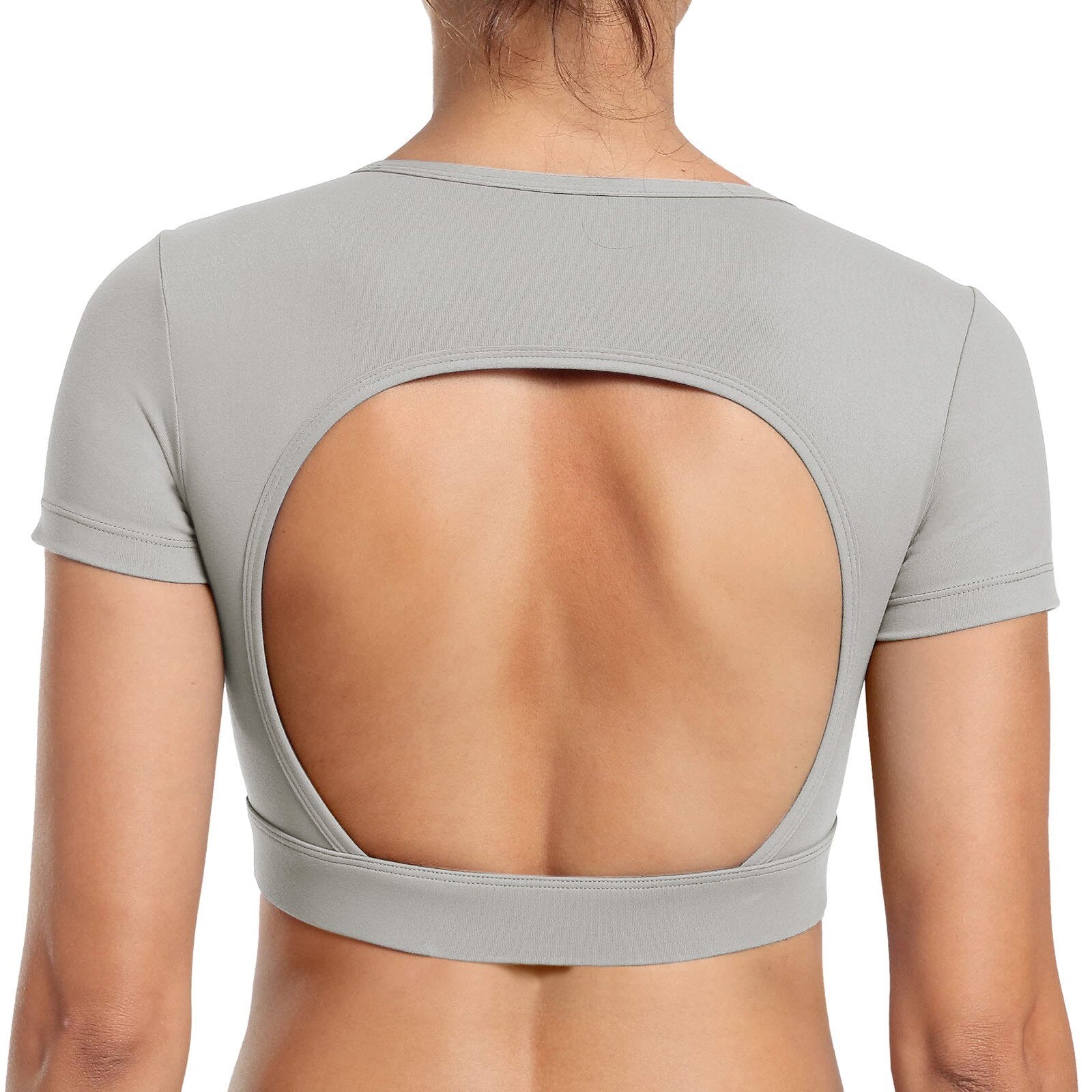 Fitness Open Back Short Sleeve