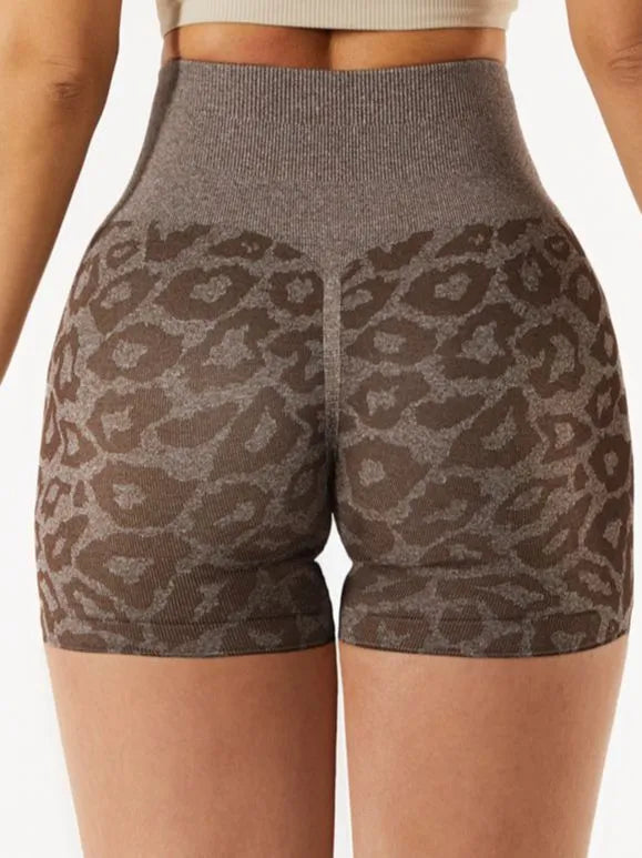 Seamless Cheetah print Scrunch Shorts